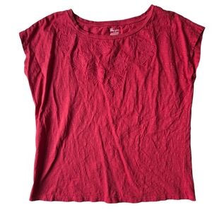 Penmans Embroidered Short Sleeve Pink Top Womens XL 24in P2P